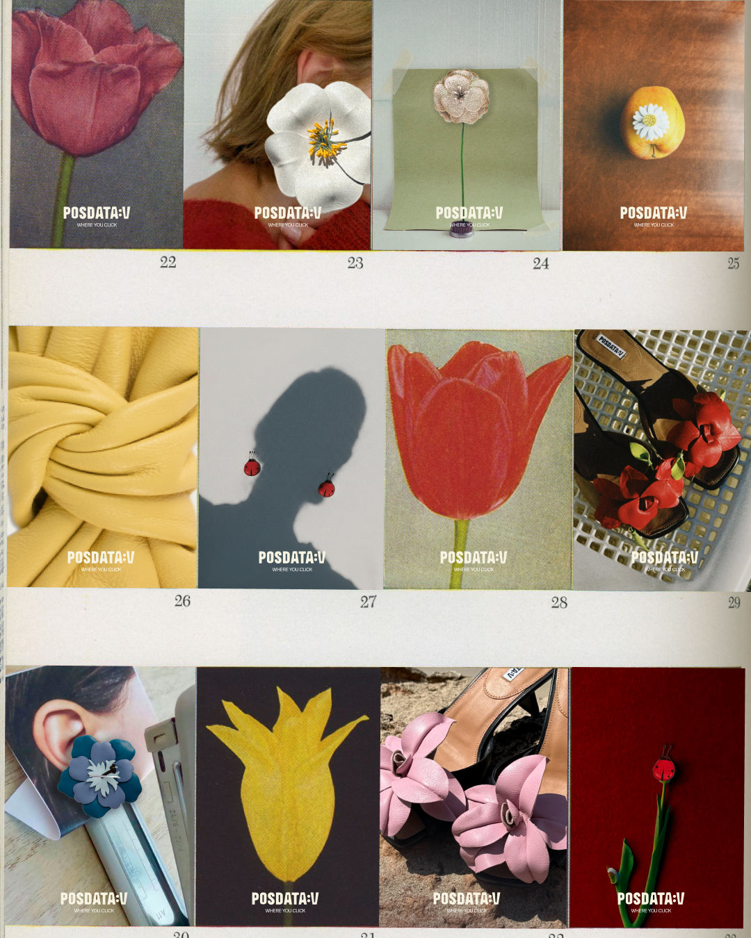 Collage of Leather Charms made in Spain for Kitten Heels