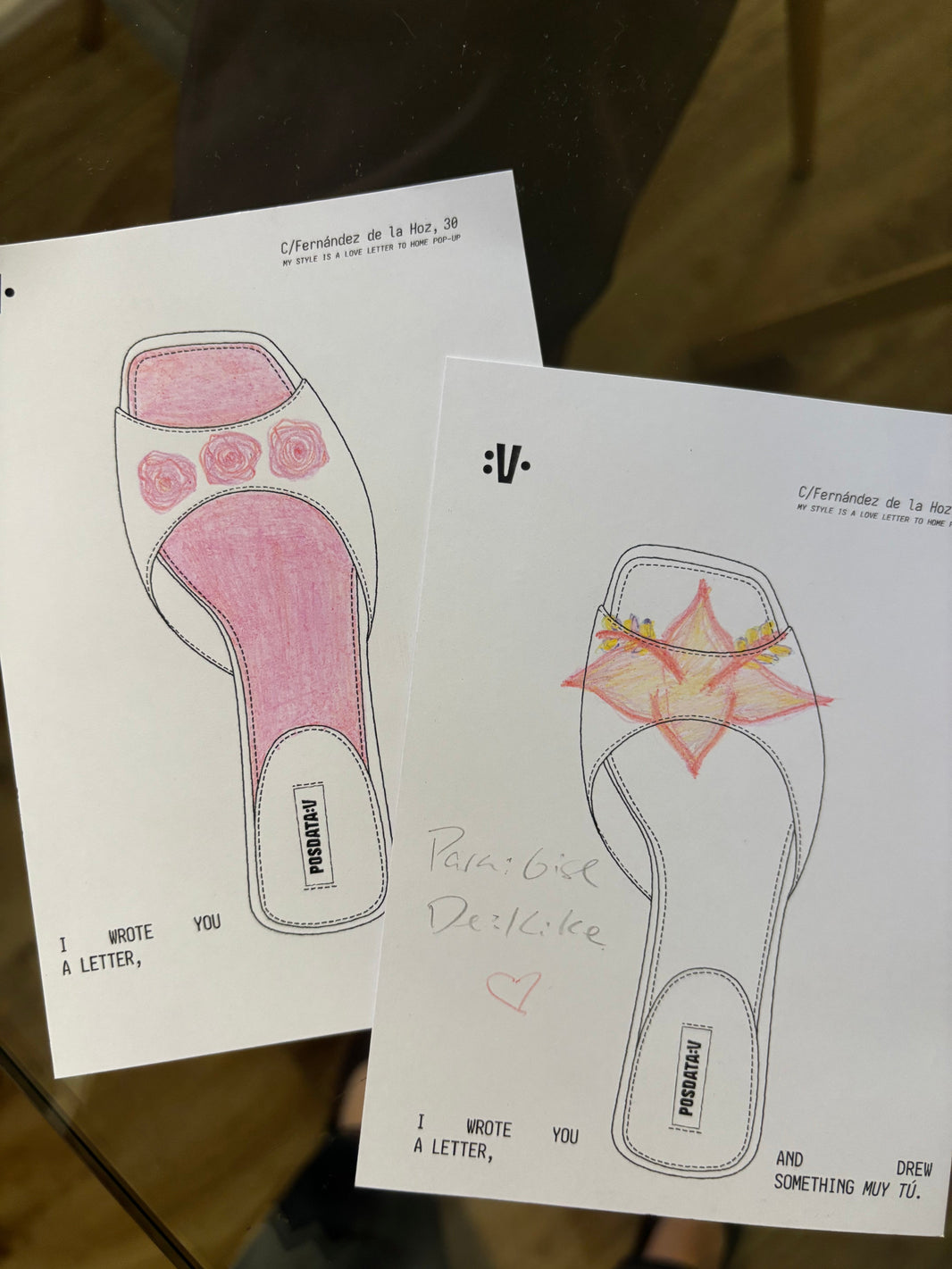 Posdata:V postcards for Mother's Day
